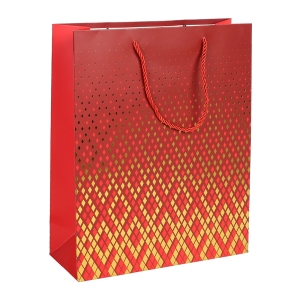 Τσάντα δώρου χάρτινη 26Χ10Χ32 εκ. κόκκινο χρυσό - KESKOR 04473-1